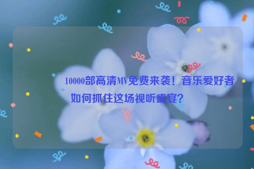 🎵 10000部高清MV免费来袭！音乐爱好者如何抓住这场视听盛宴？